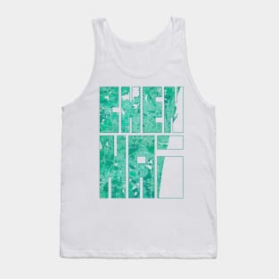 Chennai, India City Map Typography - Watercolor Tank Top